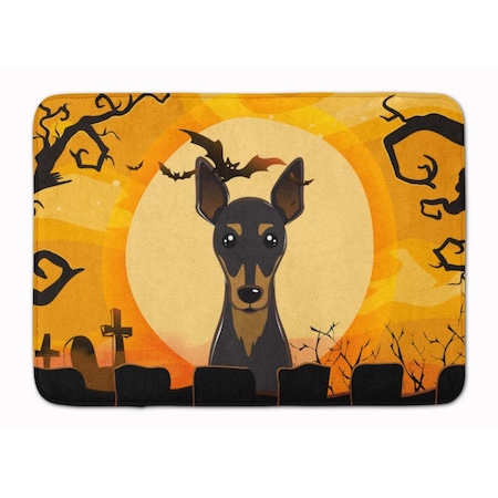 Carolines Treasures Halloween Min Pin Machine Washable Memory Foam Mat BB1798RUG